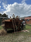 2023-09-23 Herbst Backtag mit Erntemarkt, CZ, Spielmannszug, Besuch aus Barrigsen, Dreschvorführungen hist. Landmaschinen, Ahnsbecker Nachwuchsband, Abendausklang im Pavillon 060